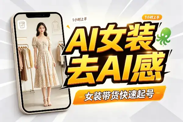 女装带货AI起号,新手也能快速上手