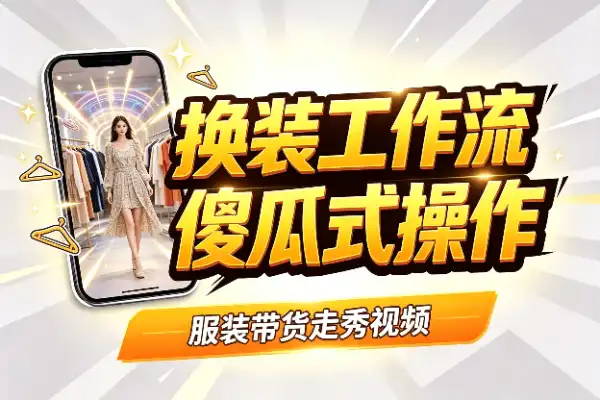 无限画布工作流:傻瓜式换装视频,带货也能玩出大片感