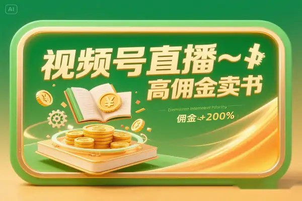 视频号直播卖书实战课：从底层逻辑到全流程带货，快速实现知识变现