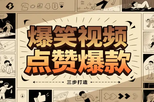 爆笑视频制作实战全攻略：3步打造20W点赞爆款，零基础也能轻松起号！【专属】