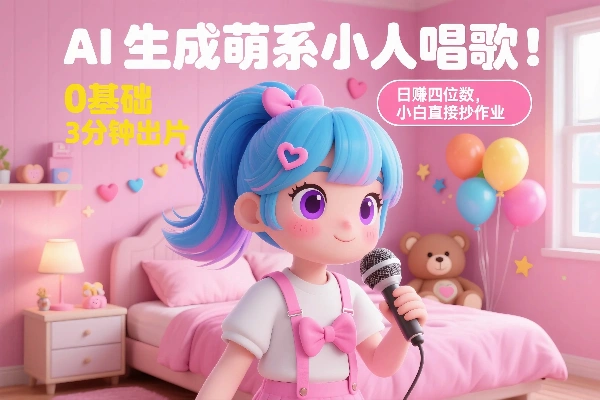 2025 爆款秘籍：AI 生成萌系小人唱歌，0 基础 3 分钟出片，28 个作品涨粉 9 万