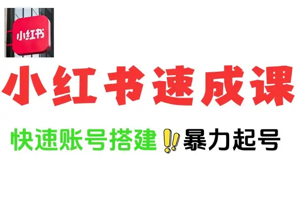 小红书账号搭建到暴力起号速成课：开启小红书运营变现之路