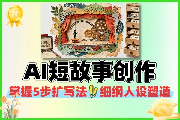 AI短故事创作掌握5步扩写法细纲生成人设塑造