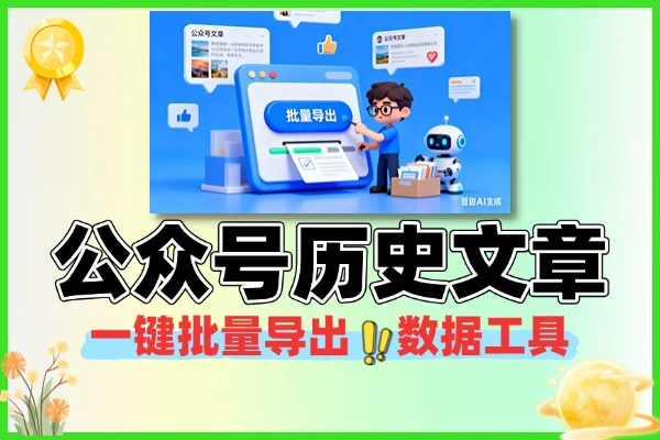 一键批量导出公众号历史文章数据工具