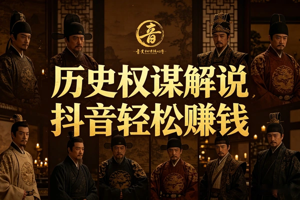 抖音历史权谋解说课程精选独家轻松拿伙伴计划