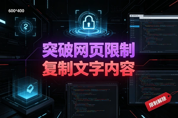 突破网页限制禁止复制文字内容