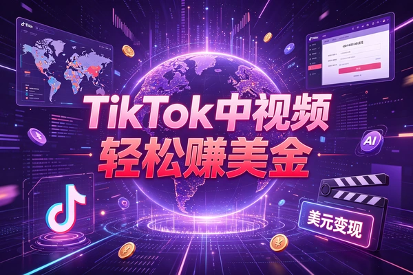 TikTok中视频变现秘轻松赚美金